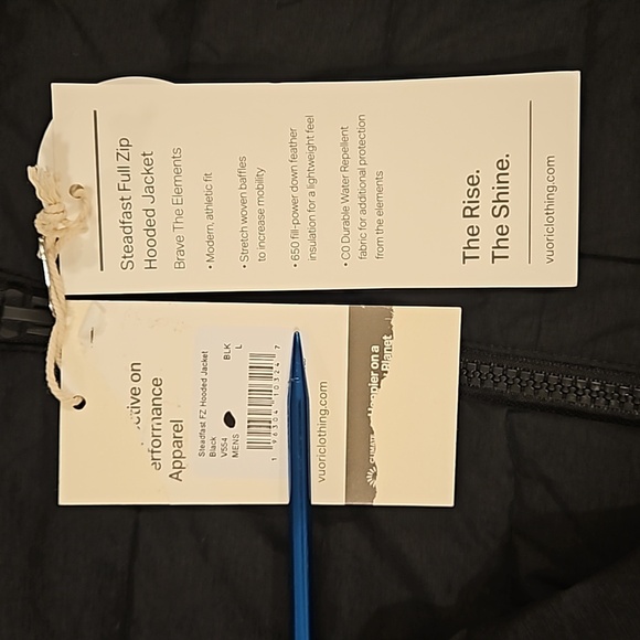 VUORI Steadfast Full Zip Hooded Jacket ~ Black Large L NWT - Picture 15 of 16